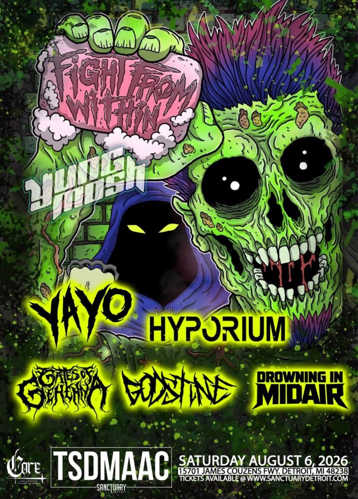 Poster for Fight From Within and Michigan metalcore bands at The Sanctuary